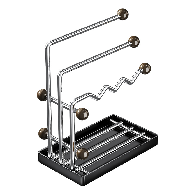 Raft de uscare vase din oțel inoxidabil pentru bucătărie – mobil, fără instalare, design în formă de L, stil mid-century, pentru blat sau dulap superior