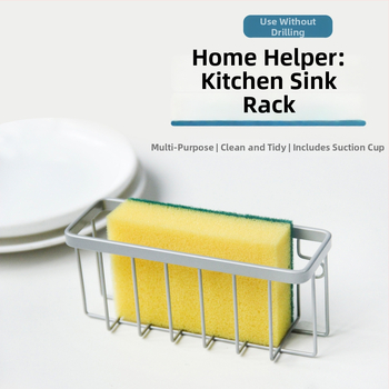 Raft de perete pentru chiuvetă – oțel carbon, multifuncțional, mobil, fără montaj