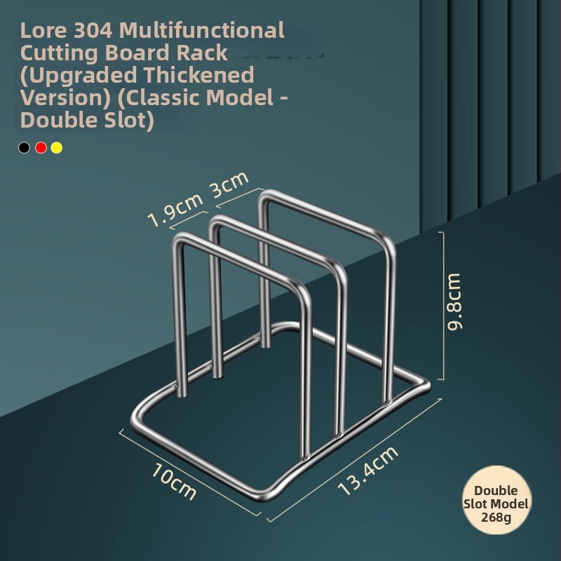 Ράφι πάγκου από ανοξείδωτο χάλυβα 304 για δίσκους κοπής, καπάκια και μαγειρικά σκεύη - χωρίς εγκατάσταση, ορθογώνιο σχέδιο, νορδικός στυλ