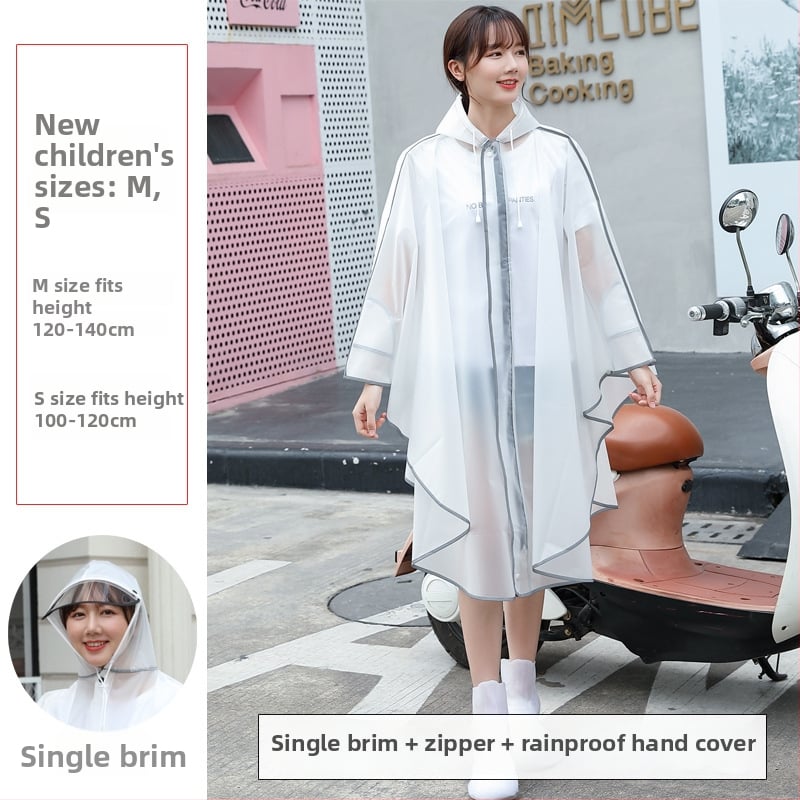 Outdoor Diary EVA διχαλωτό αδιάβροχο Poncho για ενήλικες – κατάλληλο για πεζοπορία και ποδηλασία, με δυνατότητα λογότυπου