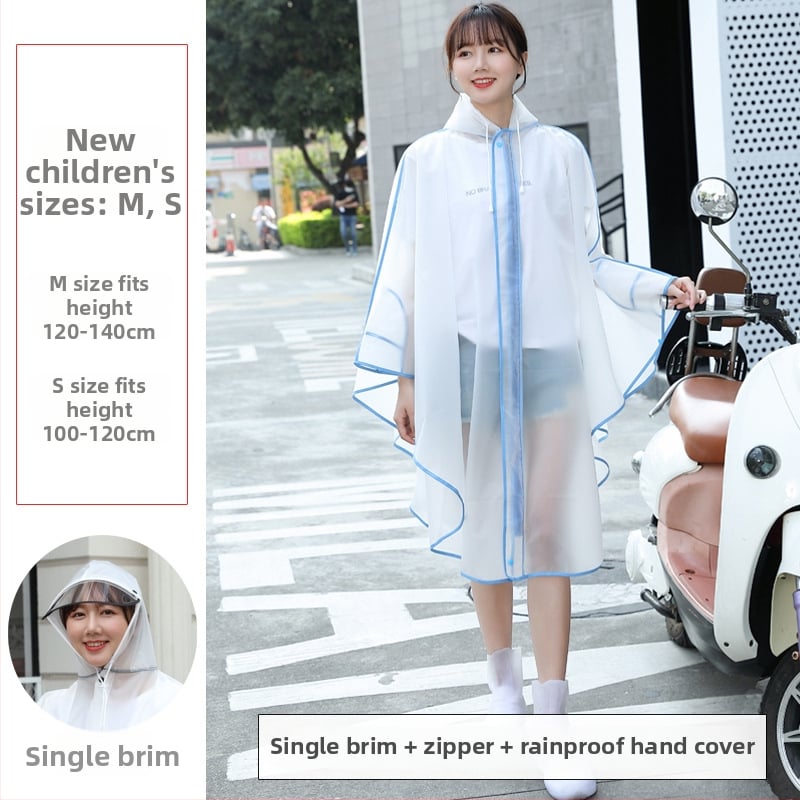 Outdoor Diary EVA διχαλωτό αδιάβροχο Poncho για ενήλικες – κατάλληλο για πεζοπορία και ποδηλασία, με δυνατότητα λογότυπου