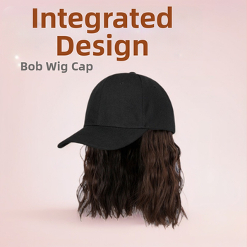 Perucă-șapcă All-in-One pentru femei — bob scurt cu bucle, stil patru anotimpuri, model Xq083, fibră rezistentă la temperaturi, mecanism de fabricație, poate fi vopsită și tratată, aspect natural