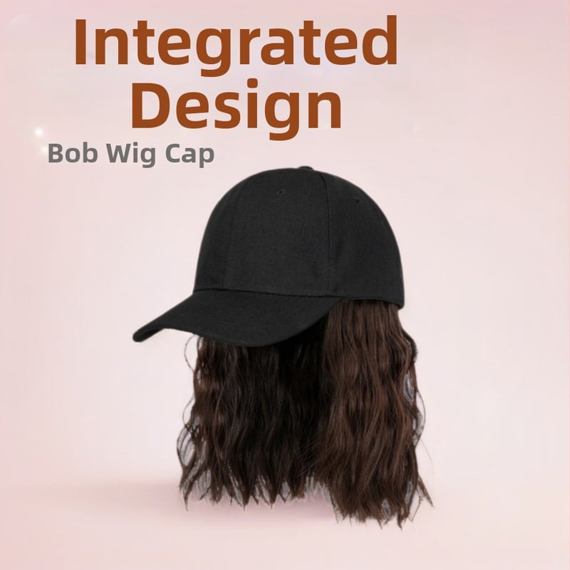 Perucă-șapcă All-in-One pentru femei — bob scurt cu bucle, stil patru anotimpuri, model Xq083, fibră rezistentă la temperaturi, mecanism de fabricație, poate fi vopsită și tratată, aspect natural