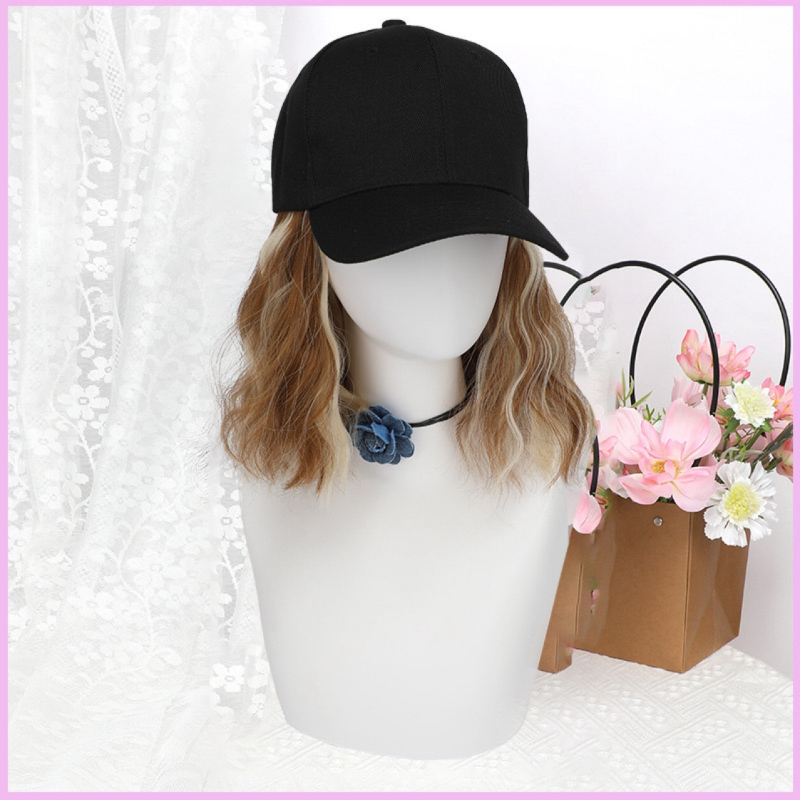 Perucă-șapcă All-in-One pentru femei — bob scurt cu bucle, stil patru anotimpuri, model Xq083, fibră rezistentă la temperaturi, mecanism de fabricație, poate fi vopsită și tratată, aspect natural