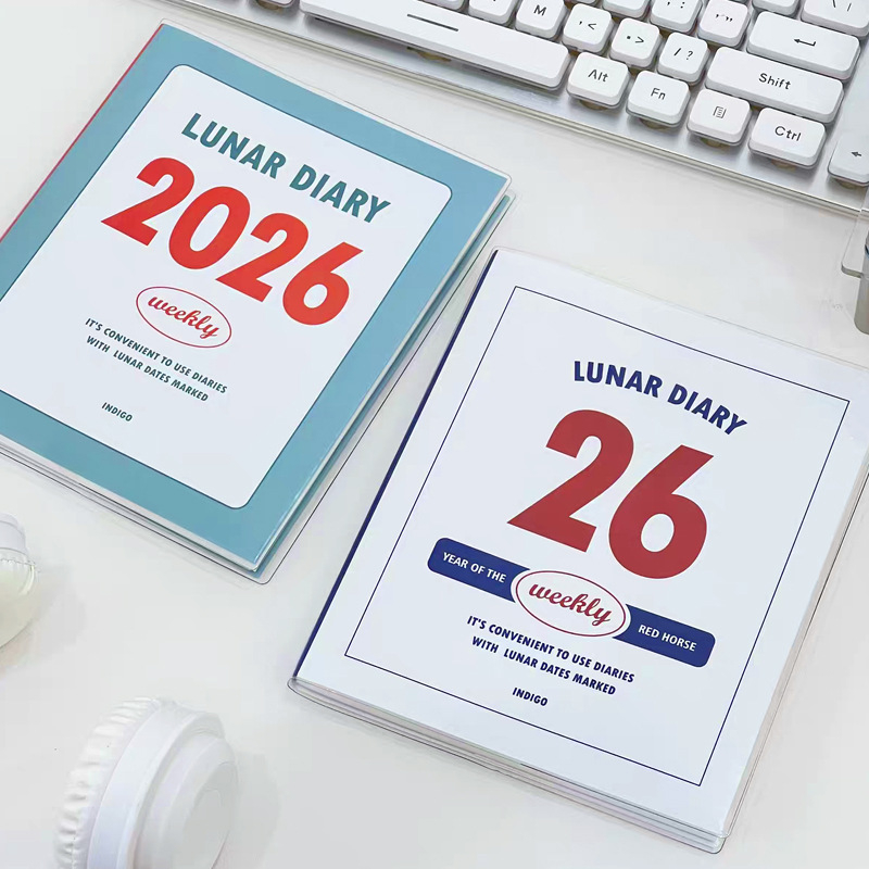 Εβδομαδιακό ημερολόγιο με εξώφυλλο PVC, ραφή με κλωστή, χαρτί 75 g/m², 50–100 σελίδες, φοιτητικό μηνιαίο σχέδιο