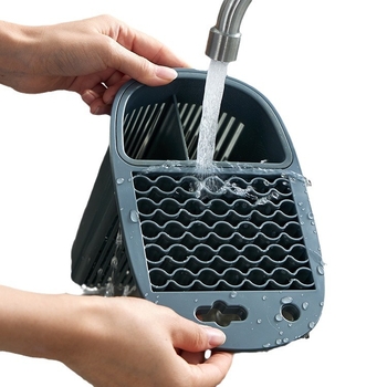 Μαχαιροθήκη με ενσωματωμένη αποστείρωση και στέγνωμα και θήκη για μαχαιροπίρουνα – Πλαστικό, βάση δαπέδου, μοντέλο ACF097