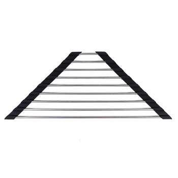 Sklopivi trokutasti stalak za sudoperu, nehrđajući čelik, odvodnja, kuhinjska serija