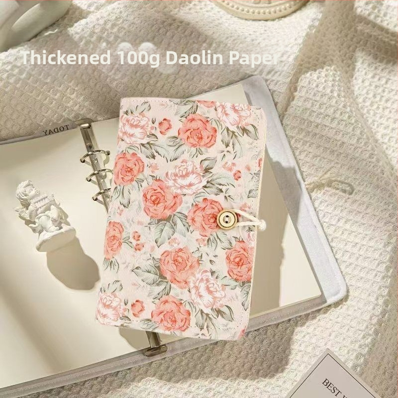 Σημειωματάριο με κάλυμμα από ύφασμα, με αποσπώμενα φύλλα, σφραγισμένος σχεδιασμός, Dowling χαρτί 100 g/m², 50–100 σελίδες