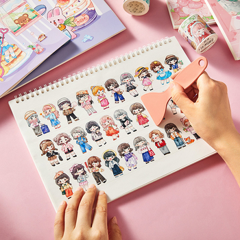 Core Stranger Χειρόγραφο Ημερολόγιο, εξώφυλλο από χαρτί, δέσιμο με κόλλα, χαρτί από ακατέργαστο πολτό ξύλου, 88 σελίδες, στυλ kawaii ιαπωνικό-κορεατικό