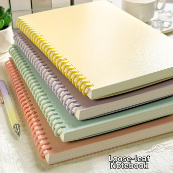 Σημειωματάριο με αποσπώμενα φύλλα και δέσιμο μπίντερ, μινιμαλιστικός σχεδιασμός, πάνω από 400 σελίδες, χαρτί: ακατέργαστη φυτική μάζα ξύλου