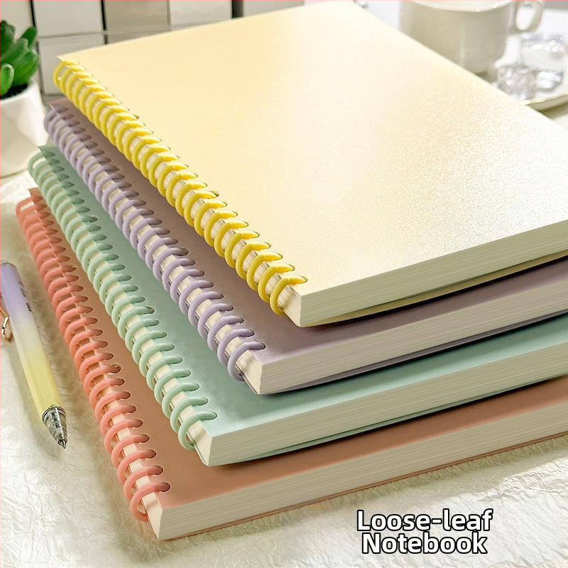 Σημειωματάριο με αποσπώμενα φύλλα και δέσιμο μπίντερ, μινιμαλιστικός σχεδιασμός, πάνω από 400 σελίδες, χαρτί: ακατέργαστη φυτική μάζα ξύλου