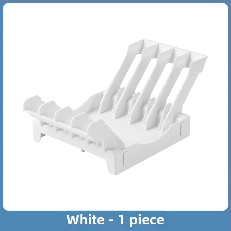 Raft de depozitare pentru farfurii pe blat cu drenaj și separator