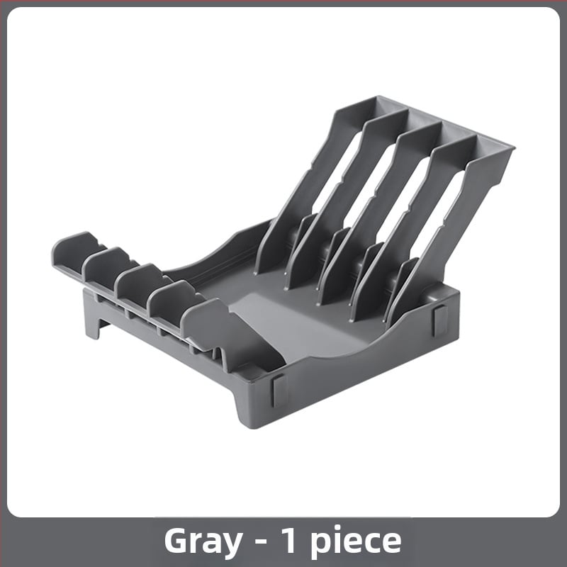 Raft de depozitare pentru farfurii pe blat cu drenaj și separator