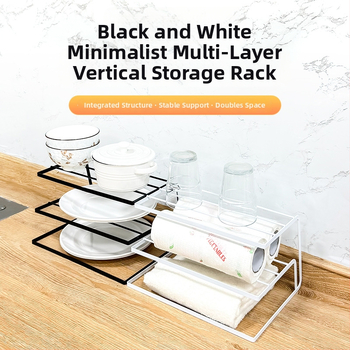 Raft pentru depozitare vase în dulapul de bucătărie, stil japonez, design stratificat cu drenaj, oțel carbon, multifuncțional, formă trapezoidală