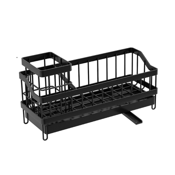 Shangmei style suport metalic montat pe perete pentru bureți de vase, multifuncțional, pentru chiuvetă, stil modern minimalist