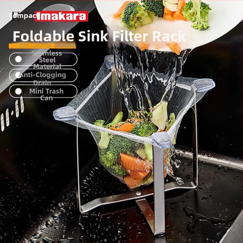 ABS sklopivi drenažni stalak za kuhinju s prostorom za ostatke i ugrađenim filtrom