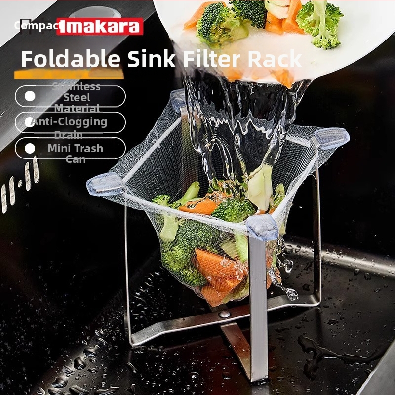 ABS sklopivi drenažni stalak za kuhinju s prostorom za ostatke i ugrađenim filtrom