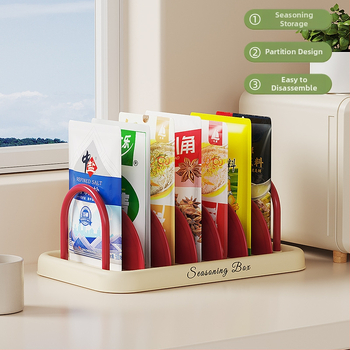 Raft plastic pentru condimente bucătărie cu tavă de scurgere — multifuncțional, mobil, fără montaj, organizator de blat