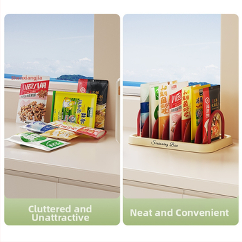 Raft plastic pentru condimente bucătărie cu tavă de scurgere — multifuncțional, mobil, fără montaj, organizator de blat