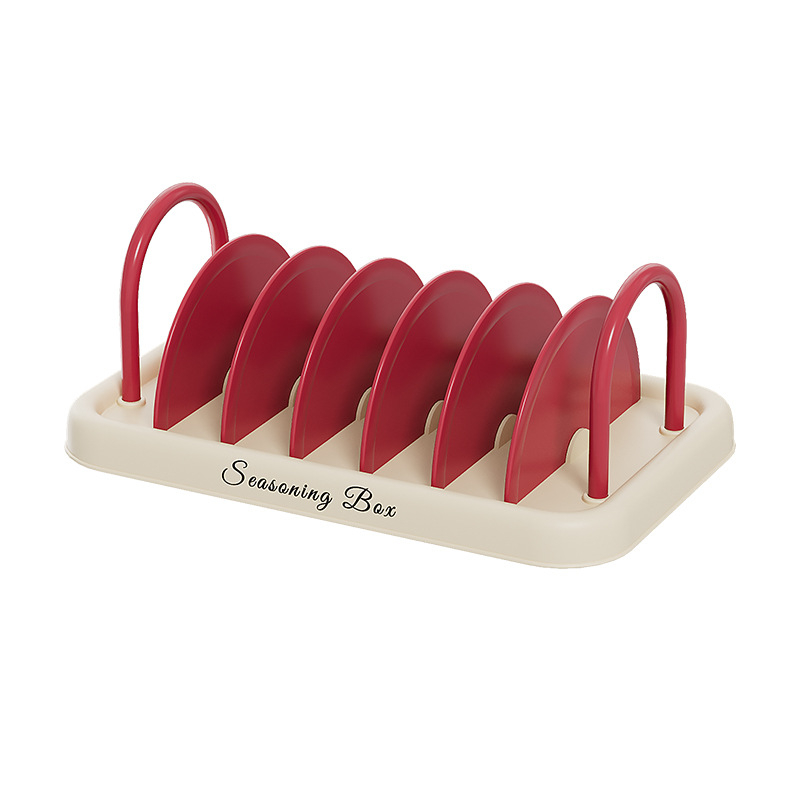 Raft plastic pentru condimente bucătărie cu tavă de scurgere — multifuncțional, mobil, fără montaj, organizator de blat