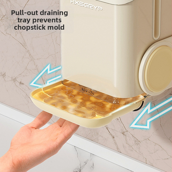 Suport de perete pentru bețișoare și tacâmuri, drenaj și rezistență la mucegai, material PET, Organizator multifuncțional de bucătărie