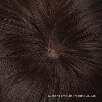 Perucă scurtă dreaptă pentru femei, țesută manual, păr uman, potrivită pentru perm și vopsire