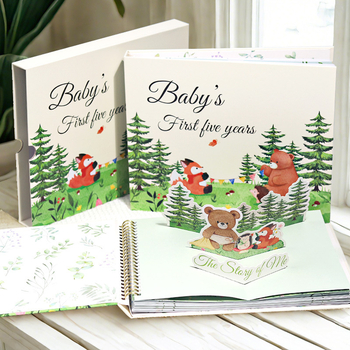 Σημειωματάριο ανάπτυξης μωρού - σπειροειδές δέσιμο, χαρτί offset διπλής όψης 120 g, σε κουτί δώρου