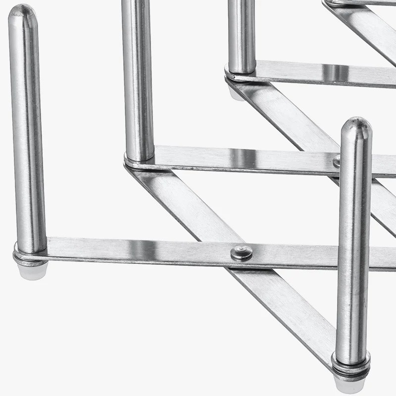 Raft de vase montat pe perete cu drenaj, pliabil, din oțel inoxidabil 304, fără montaj