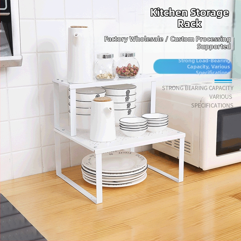 Raft de bucătărie pentru condimente și vase, oțel cu carbon, blat de bucătărie, multifuncțional, stivuibil, stil modern minimalist