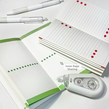 Σημειωματάριο σε στυλ Ins με ρετρό σχέδιο τετραφυλλίου, εξώφυλλο από χαρτί, 1–50 σελίδες