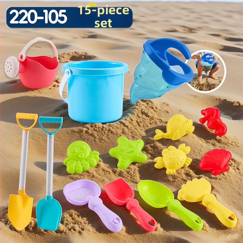 Σετ παιχνιδιών παραλίας με εργαλεία σκαψίματος στην άμμο και φτυάρια, από πλαστικό, για παιδιά 4–6 ετών, με δραστηριότητες νερού