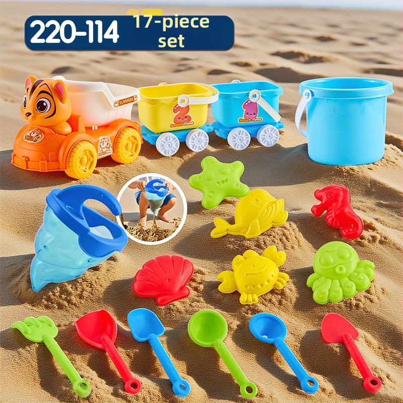 Σετ παιχνιδιών παραλίας με εργαλεία σκαψίματος στην άμμο και φτυάρια, από πλαστικό, για παιδιά 4–6 ετών, με δραστηριότητες νερού