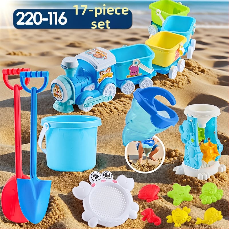 Σετ παιχνιδιών παραλίας με εργαλεία σκαψίματος στην άμμο και φτυάρια, από πλαστικό, για παιδιά 4–6 ετών, με δραστηριότητες νερού