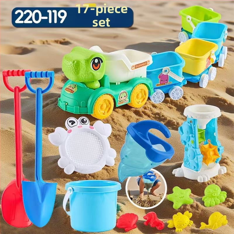 Σετ παιχνιδιών παραλίας με εργαλεία σκαψίματος στην άμμο και φτυάρια, από πλαστικό, για παιδιά 4–6 ετών, με δραστηριότητες νερού