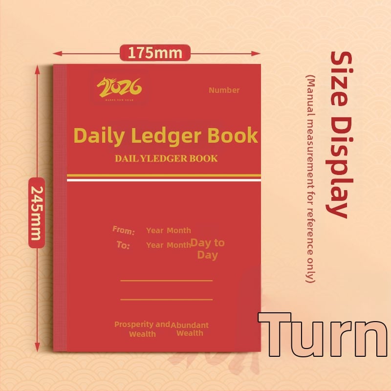 Ημερολόγιο καθημερινής λοιστικής για οικιακές οικονομικές, Bai shuo, δεμένο με σύρμα, χαρτί 70 g/m², 50–100 σελίδες