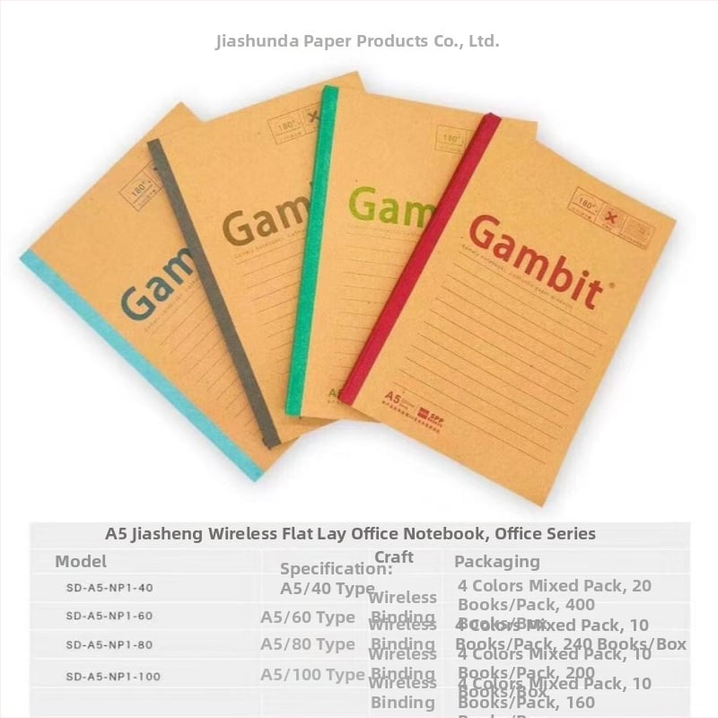 Μπλοκ σημειώσεων γραφείου με ελεύθερη δέση, 50 σελίδες, εξώφυλλο από χαρτί, χαρτί από ακατέργαστη κυτταρίνη ξύλου