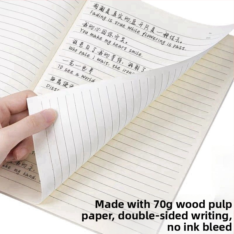 Μπλοκ σημειώσεων γραφείου με ελεύθερη δέση, 50 σελίδες, εξώφυλλο από χαρτί, χαρτί από ακατέργαστη κυτταρίνη ξύλου