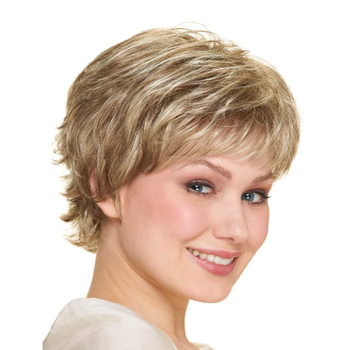 Rövid, egyenes paróka hosszú frufival, hőálló rostokból, modell wig-3723, festhető.