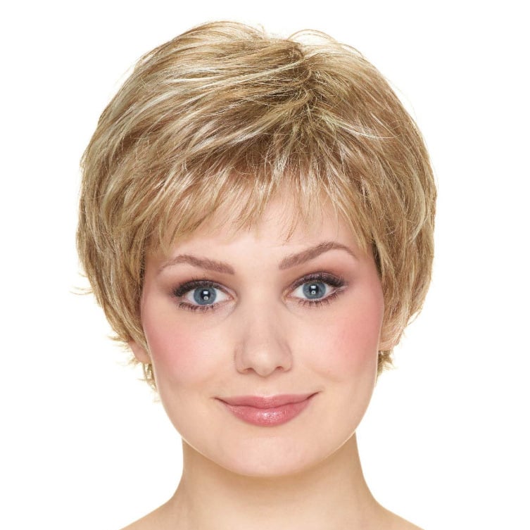 Rövid, egyenes paróka hosszú frufival, hőálló rostokból, modell wig-3723, festhető.