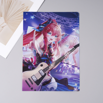 Mapă în formă de L cu desene animate – mapă din plastic, personalizabilă, imprimare logo disponibilă