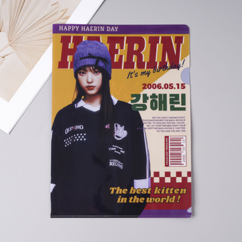 Mapă în formă de L cu desene animate – mapă din plastic, personalizabilă, imprimare logo disponibilă