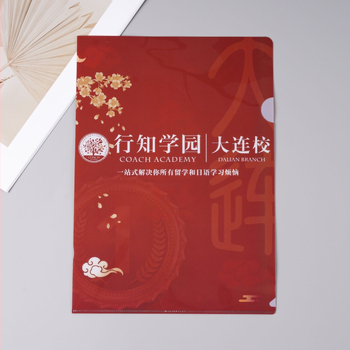 Mapă în formă de L cu desene animate – mapă din plastic, personalizabilă, imprimare logo disponibilă