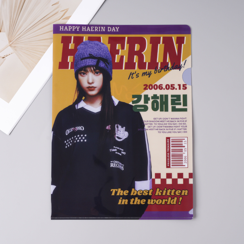 Mapă în formă de L cu desene animate – mapă din plastic, personalizabilă, imprimare logo disponibilă