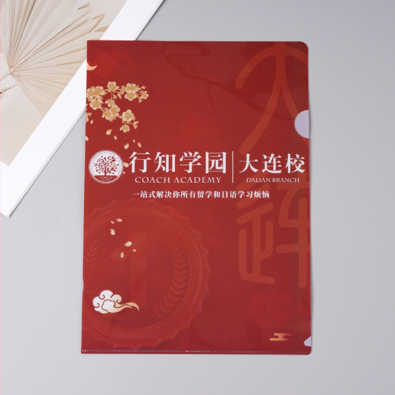 Mapă în formă de L cu desene animate – mapă din plastic, personalizabilă, imprimare logo disponibilă