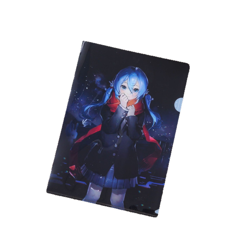 Mapă în formă de L cu desene animate – mapă din plastic, personalizabilă, imprimare logo disponibilă