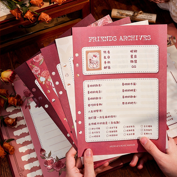 Album sjećanja za razred Fangdao Rose – INS stil, adresar i knjiga gostiju za završetak šestog razreda i srednje škole, gumirani omot, veza, papir