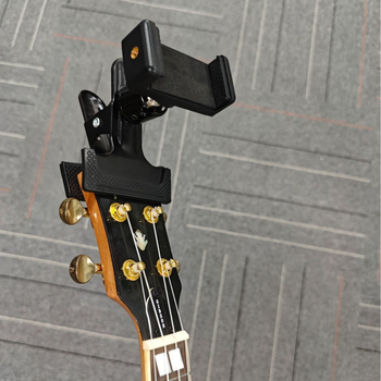 Gitártelefon tartó forgatható klippel – alumíniumötvözet, modell Guitar phone clip, hangszerhez
