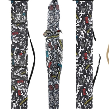 Geantă de echipament de pescuit din pânză, pentru undițe și plase, pliabilă, Oxford, cu buzunar lateral