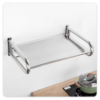 Nástenný stojan na mikrovlnnú rúru KM-20 z nehrdzavejúcej ocele, moderný minimalistický štýl, Gundelai