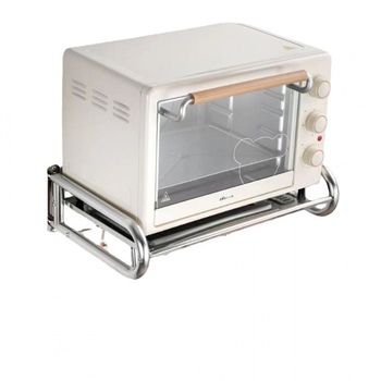 Nástenný stojan na mikrovlnnú rúru KM-20 z nehrdzavejúcej ocele, moderný minimalistický štýl, Gundelai